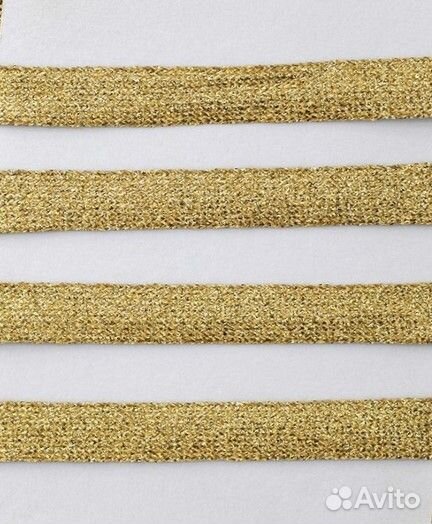 Тесьма декоративная люрексная золотая серебряная