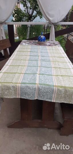 Скатерть льняная жаккардовая СССР