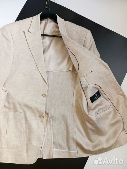 Льняной мужской пиджак carlo potti