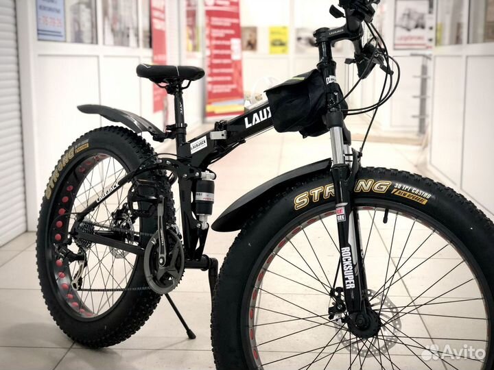 Fatbike чёрно-зелёный новый