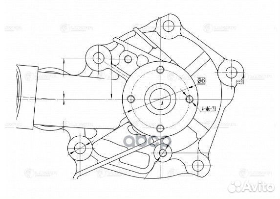 Насос водяной для а/м Mitsubishi Outlander (03
