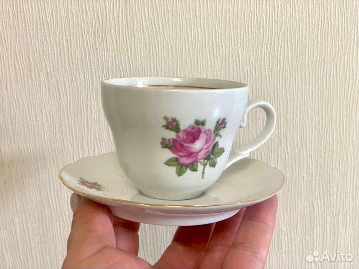 Кофейные сервизы Kahla ГДР с розой