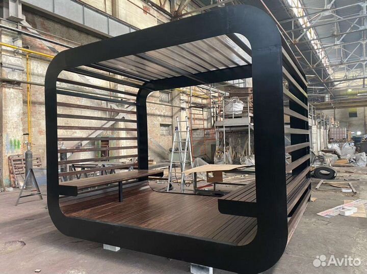 Урны, скамейки металл, парклеты, беседки