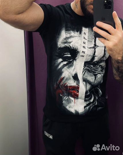 Футболка с джокером р. 46 светится в темноте