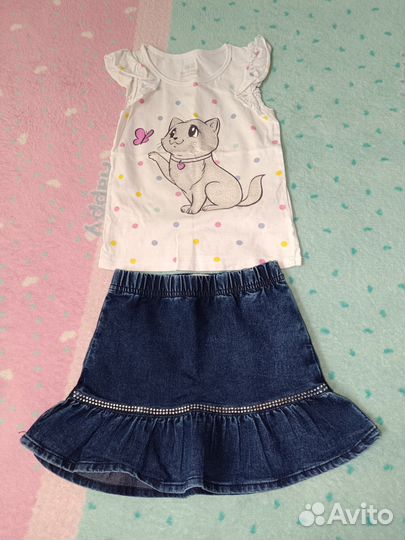 Пакет летних вещей девочке 4-6 лет 110размер