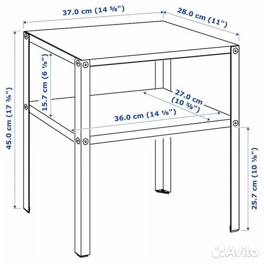 Knarrevik Тумба, 37x28 см, светло-зеленая