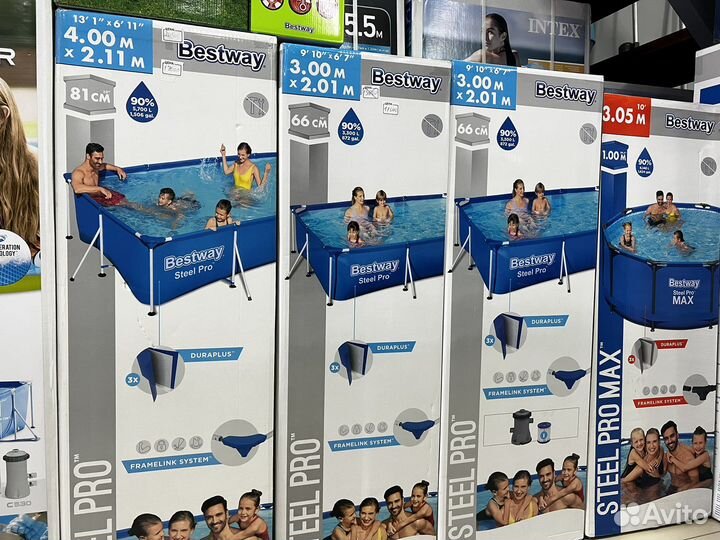 Бассейн каркасный 300х201х66см Bestway 56404