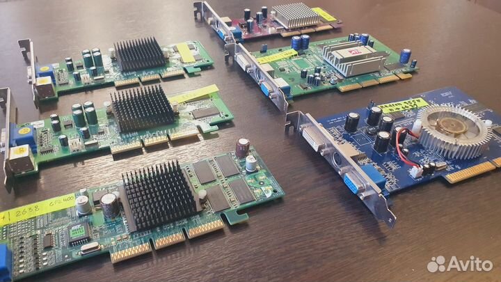 Видеокарты AGP ретро и PCI-E для пк