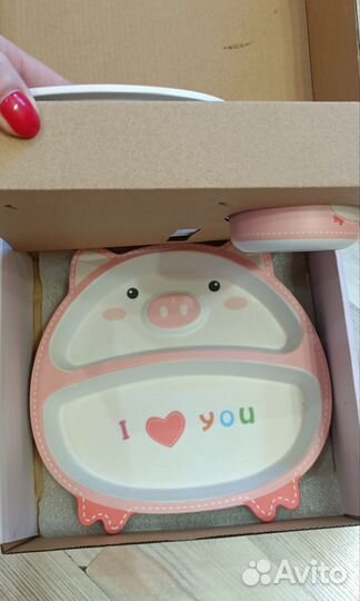 Набор детской посуды эко бамбук 5 предметов