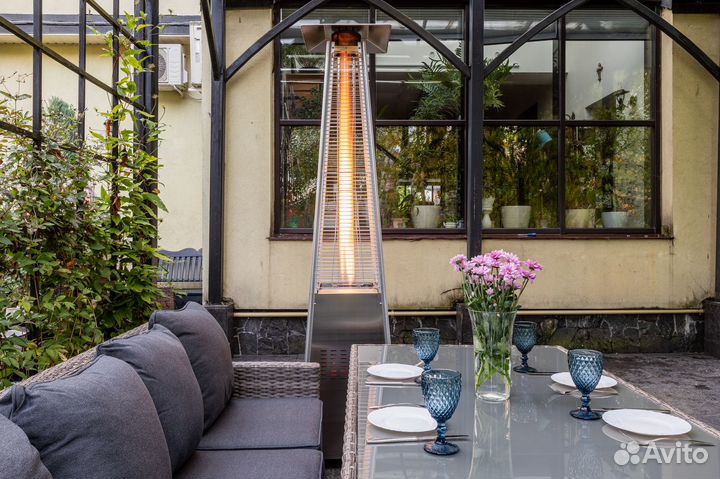 Уличный газовый обогреватель EVA нержавеющая сталь