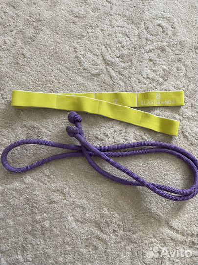Скакалка для художественной гимнастики и эспандер