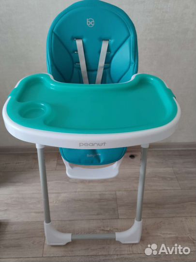 Стульчик для кормления Babycare Peanut, бирюзовый