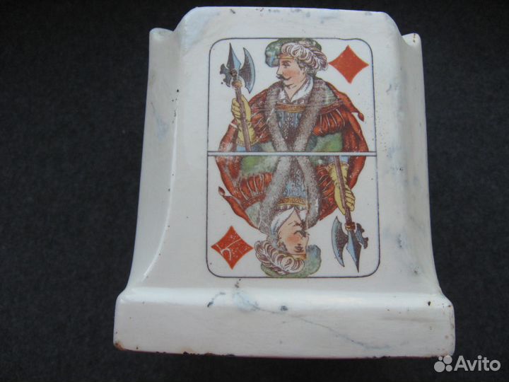 Антиквариат пепельница карты