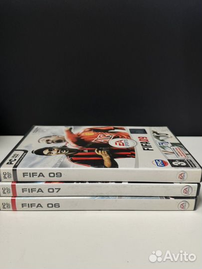 Компьютерные диски PC DVD FIFA 06, 07, 09