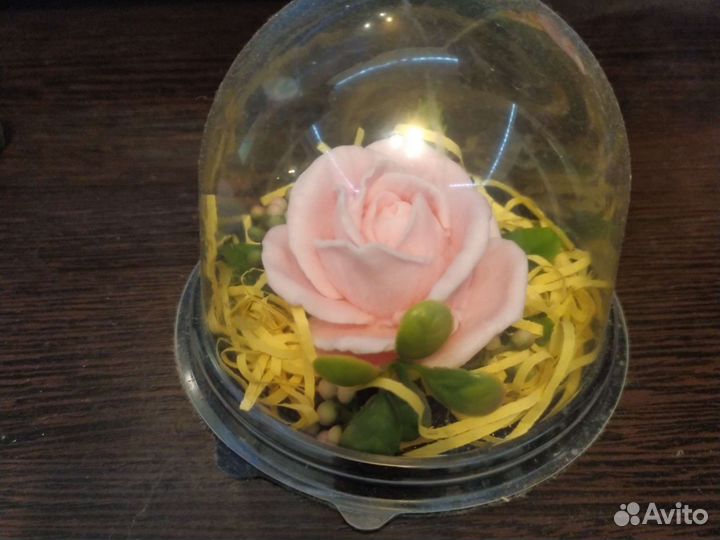 Роза в куполе из мыла