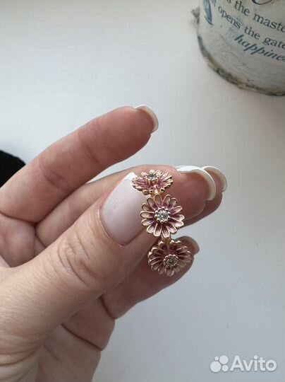 Pandora серьги и кольцо