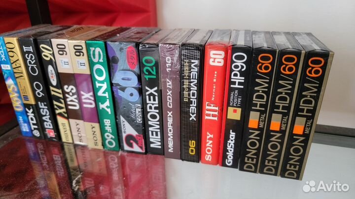 Запечатанные аудио кассеты Sony, Basf, Denon, Tdk