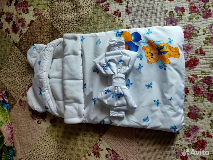 Конверт на выписку для мальчика осень зима