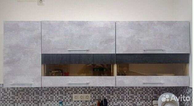 Кухня готовая новая 2м Бетон угольный камень
