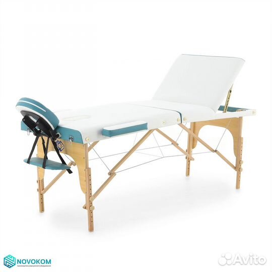 Стол массажный JF-AY01A NEW 2020 бело-бирюзовый