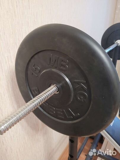 Скамья под штангу со стойками DFC D3802