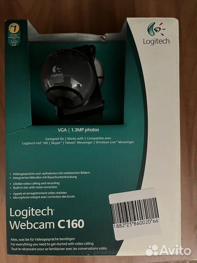 Web камера logitech с микрофоном для компьтера