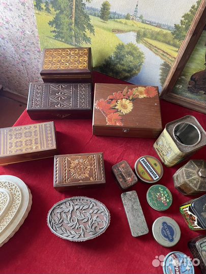 Шкатулки. Банки жестяные СССР