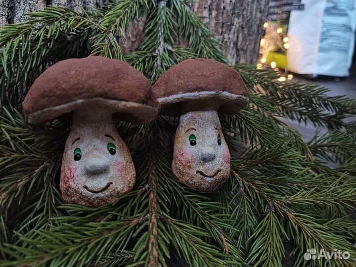 Ватные грибочки на елочку