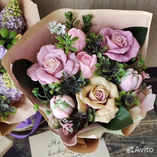 Букет из мыла,розы