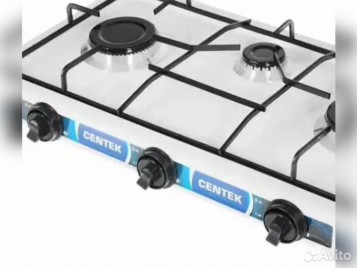 Плита газовая Centek CT-1522 (белая), 3 конфорки