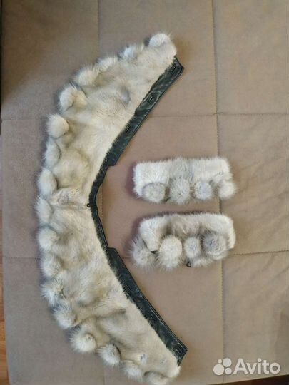 Норковый воротник и манжеты