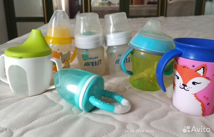 Бутылочки Avent и поильники ниблер пакетом