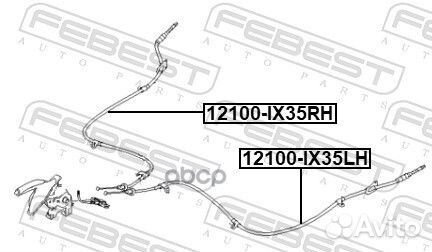 Трос стояночного тормоза прав 12100IX35RH F