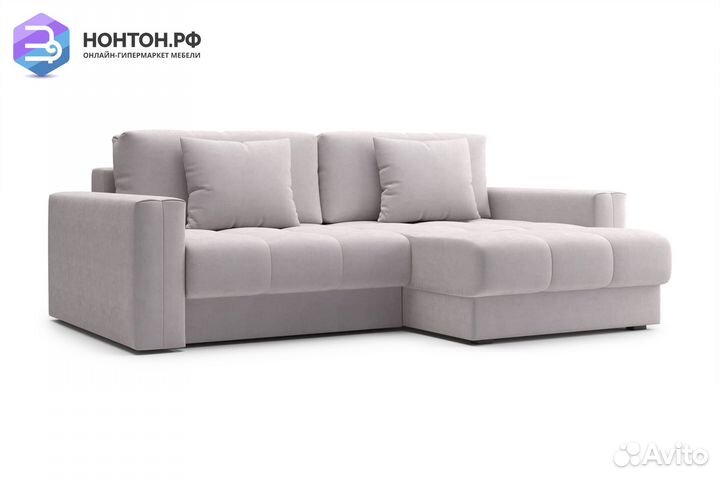 Диван угловой тик-так Монарх бежевый