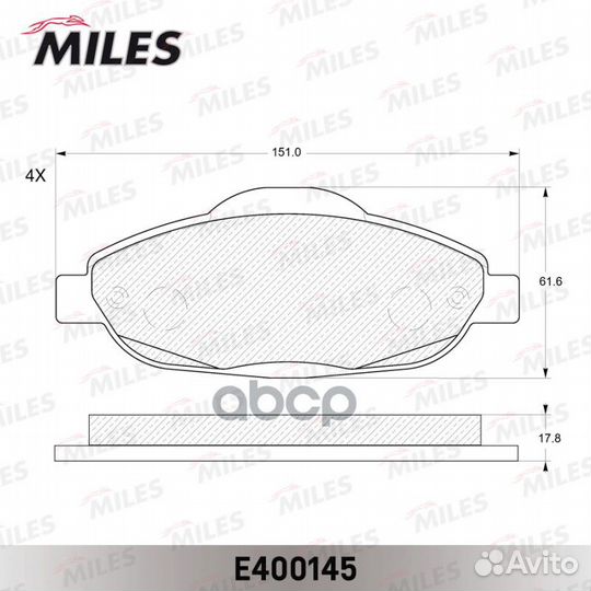 Колодки тормозные peugeot 308 07/3008 09- пере