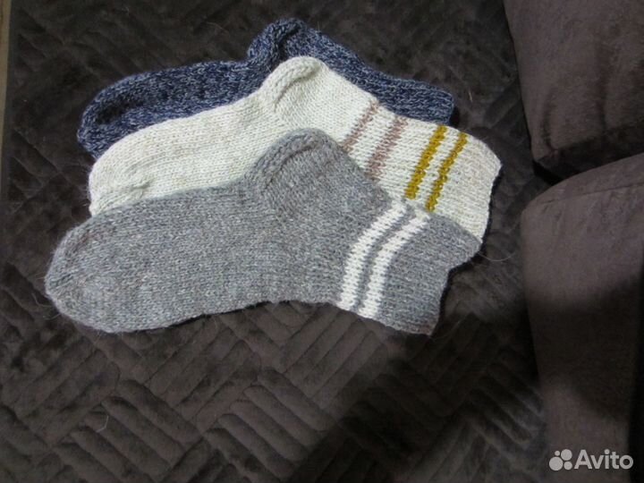Носки шерсть, ручная вязка