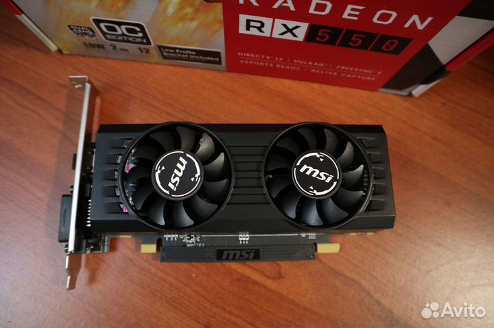 MSI AMD Radeon RX 550 LP OC 2Gb