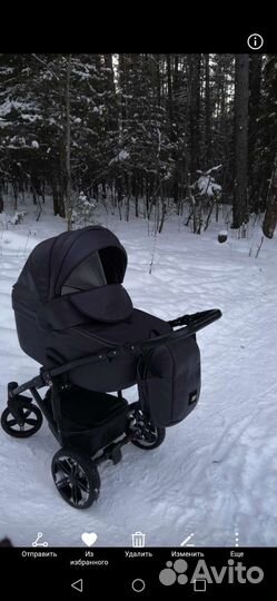 Детская коляска 2 в 1 из эко кожи