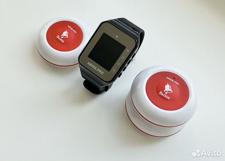 Комплект Премиум: кнопка вызова официанта и часы