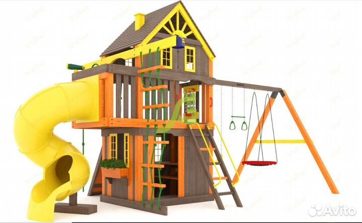 Игровая площадка Шато 2 с трубой (Домик) мод.2