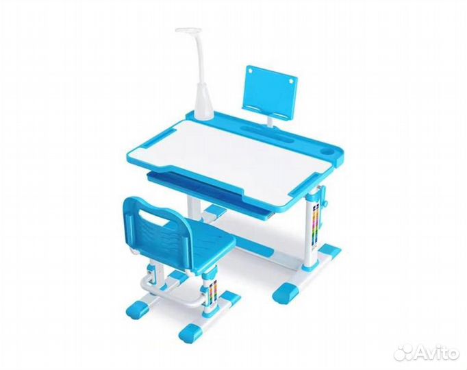 Растущая парта + Стул +LED лампа + Подставка книг