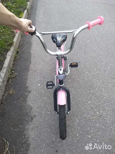 Детский велосипед 16 колеса женская рама
