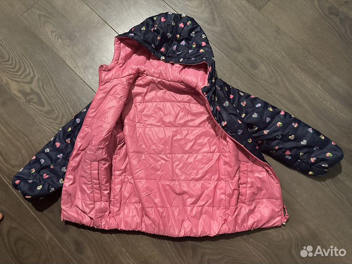 Демисезонная двусторонняя куртка для девочки 116