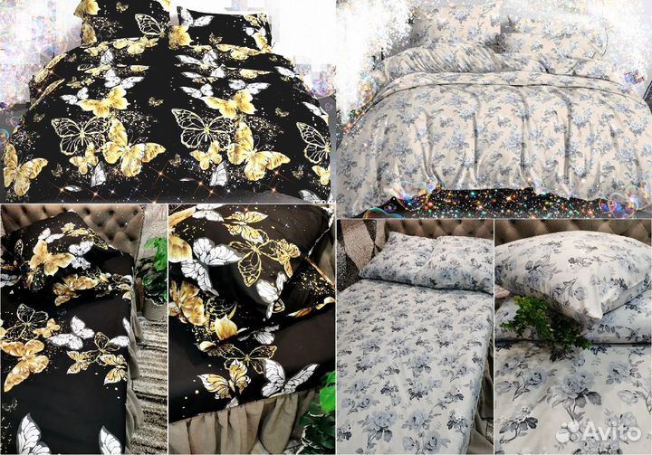 Белье постельное, простынь на резинке