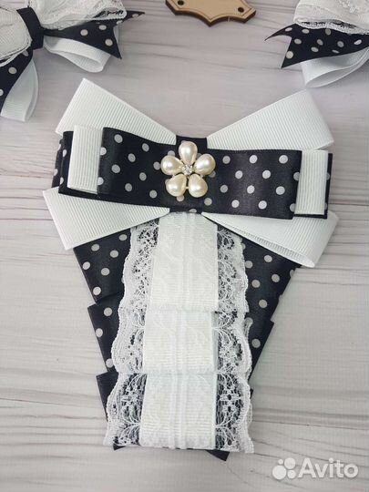 Набор бантики и галстук ручной работы