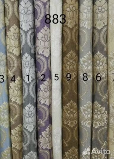 Шторы из льна жаккарда, серо бежевый цвет