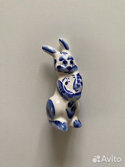 Фигурка Гжель СССР Заяц