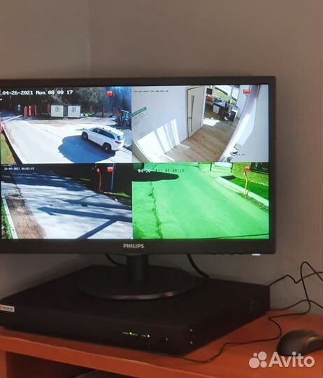 Установка системы видеонаблюдения.камеры