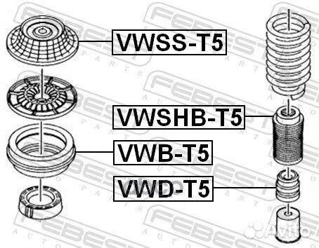 Подшипник опоры переднего амортизатора VWB-T5