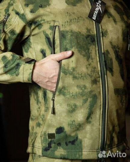 Костюм softshell мох, бушлат, флиска